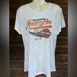 Vintage Harley Davidson Lg T-Shirt (2010s) SAN DIEGO Women’s Embossed Shear